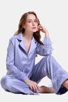 Mysthelle Silk & Satin Loungewear Set - Tiffany Blue — thumbnail 4